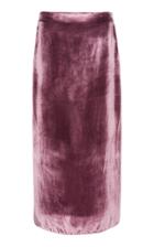 Vince Panne Wrap-effect Velvet Midi Skirt