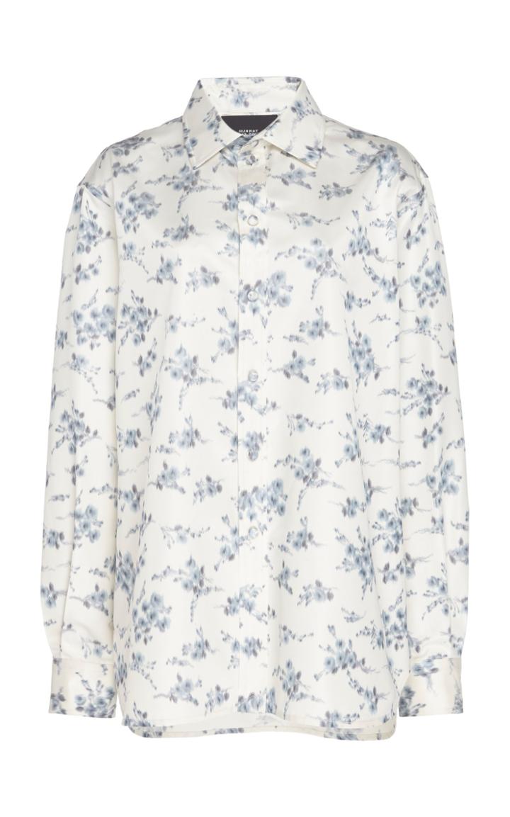 Marc Jacobs Collared Floral-print Crepe De Chine Shirt