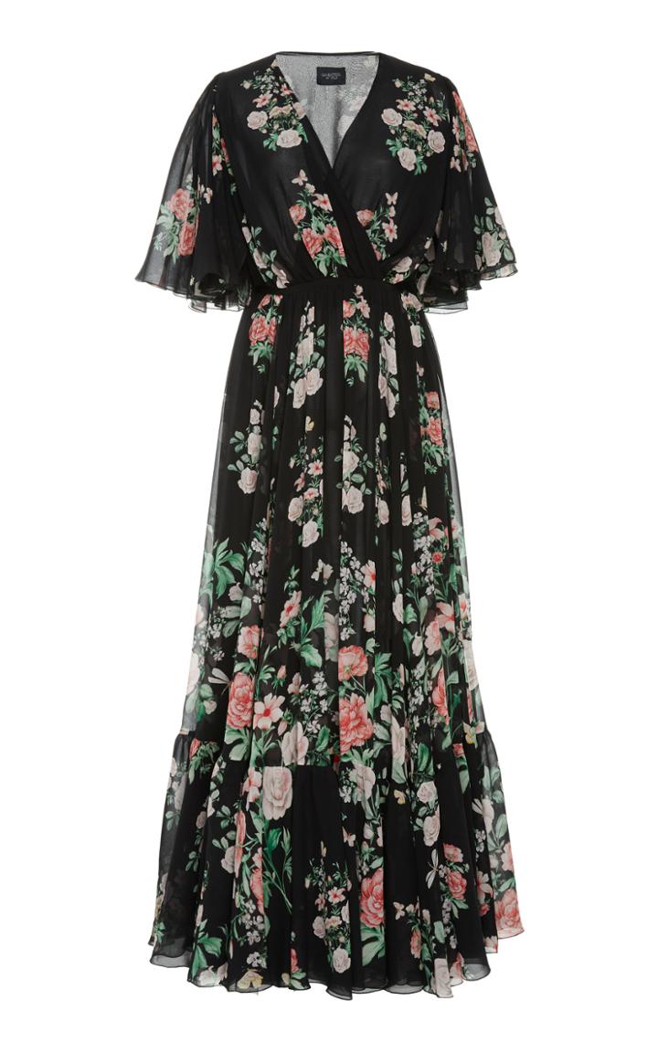Giambattista Valli Floral Georgette Maxi Dress