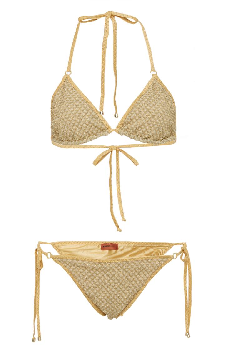 Missoni Mare Metallic String Triangle Bikini Set