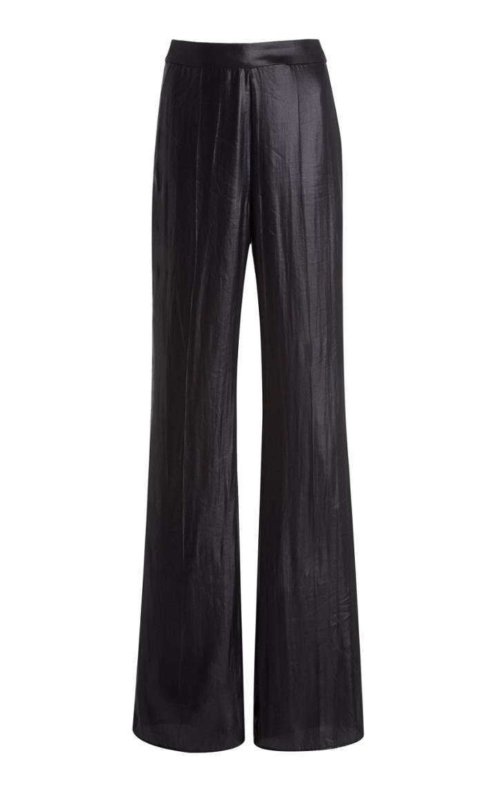 Moda Operandi Huishan Zhang Iman Satin Flared-leg Trousers