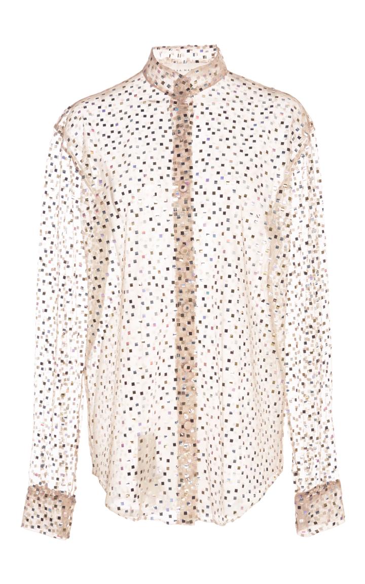 Sandra Mansour Juliette Beaded Tulle Shirt