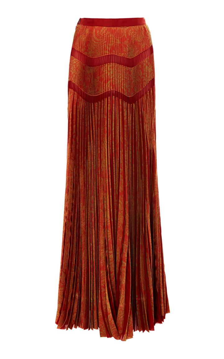 J. Mendel Pleated High Waisted Skirt