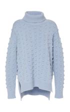 Lela Rose Textured Wool-cashmere Turtleneck Sweater