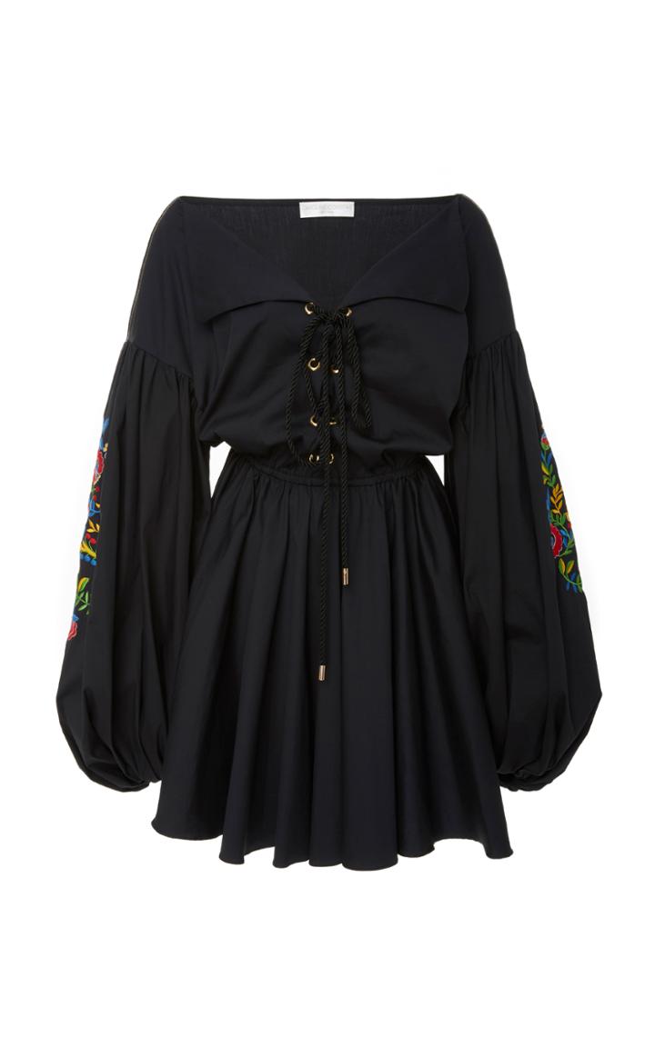 Caroline Constas Olympia Embroidered Mini Dress