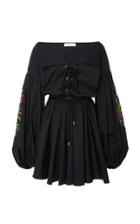 Caroline Constas Olympia Embroidered Mini Dress