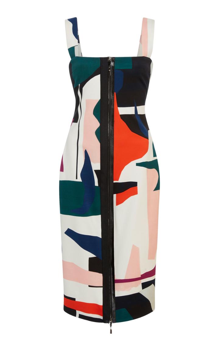 Cushnie Et Ochs Orlena Sleevless Exposed Zip Pencil Dress