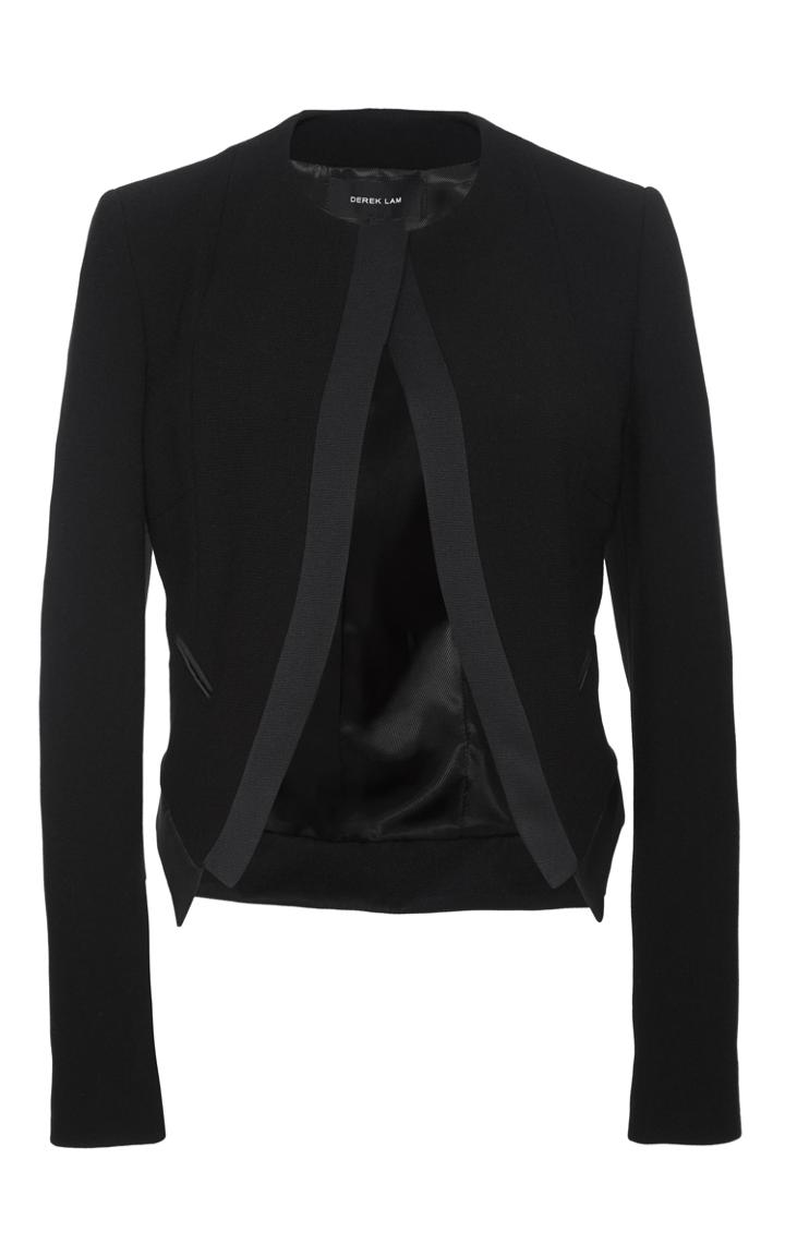 Derek Lam Black Virgin Wool Cardigan Jacket