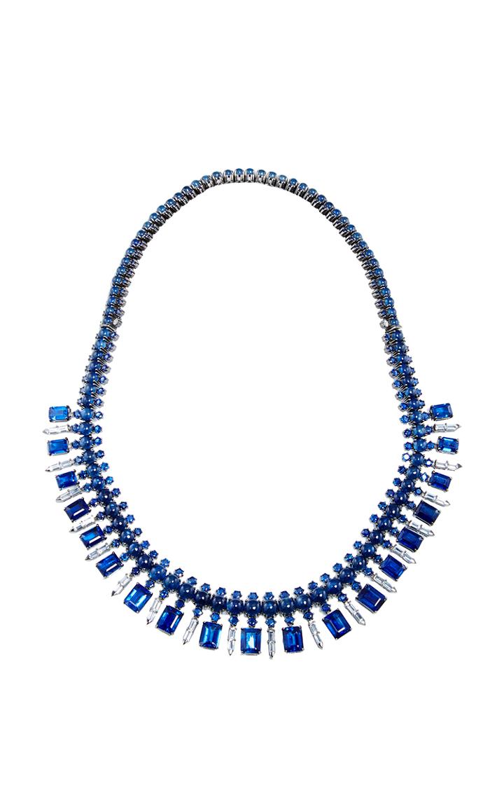 Nam Cho Sapphire Baguette Necklace