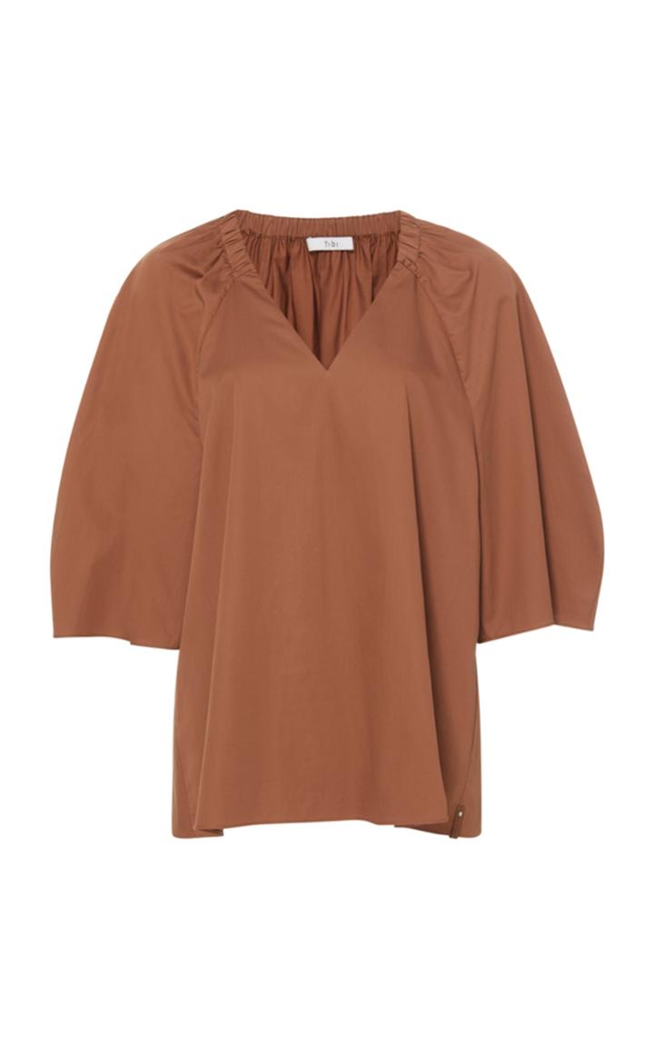Tibi V-neck Shirred Top