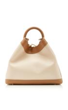 Elleme Raisin Two-tone Leather Top Handle Bag