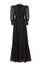 Ulyana Sergeenko Demi Couture Polka Dot V-neck Gown