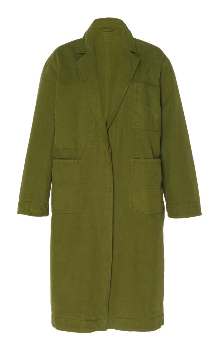Haider Ackermann Oversized Cotton Painters Coat