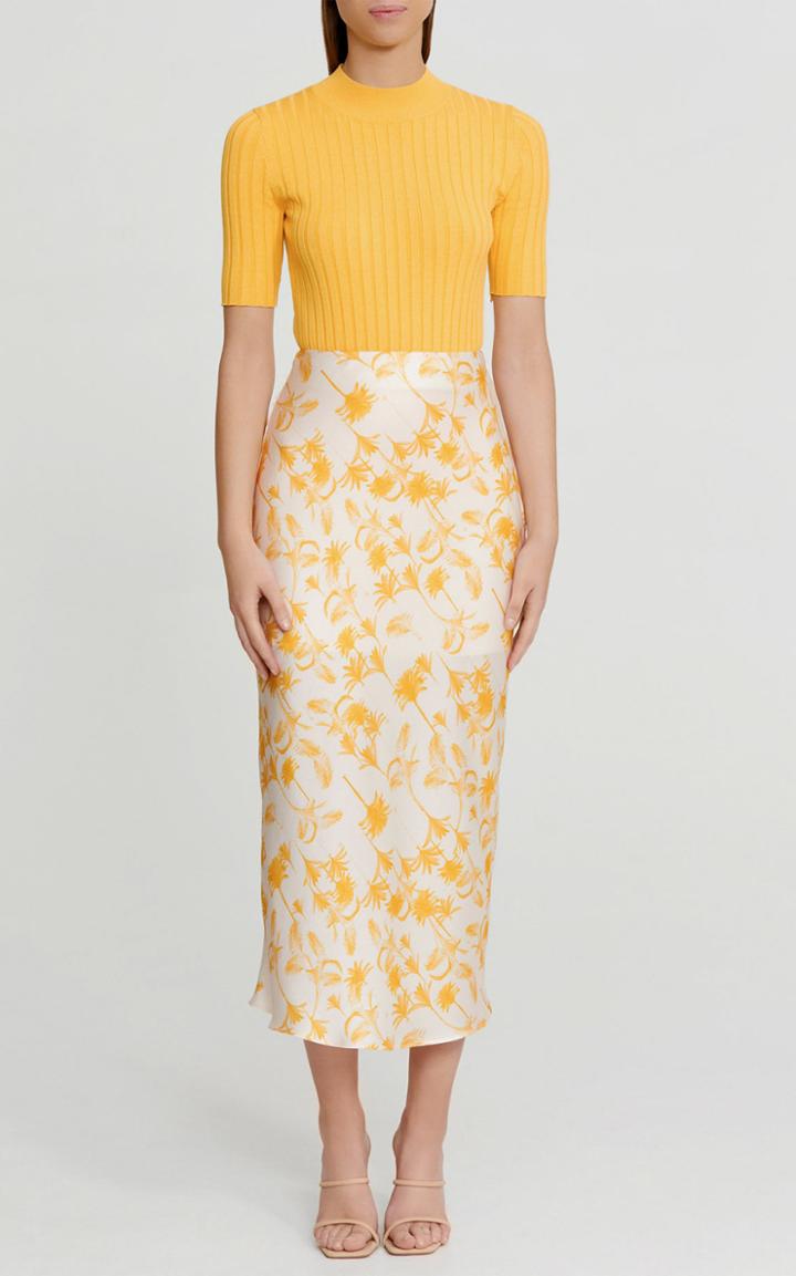 Moda Operandi Significant Other Maya Printed Georgette Midi Skirt