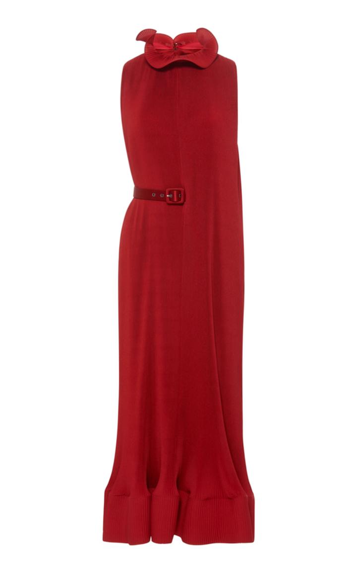Tibi Ruffle Neck Sleeveless Dress