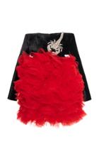 Moda Operandi Balmain Ruffle-embellished Velvet Dress
