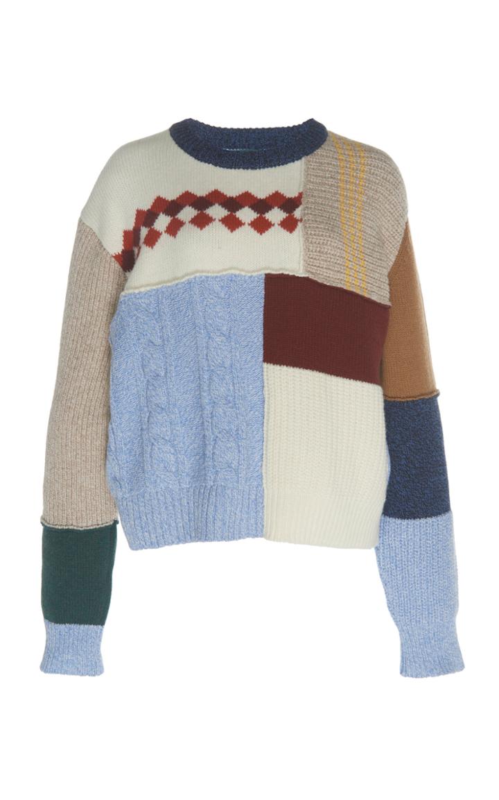 Alexachung Patchwork Crew-neck Sweater