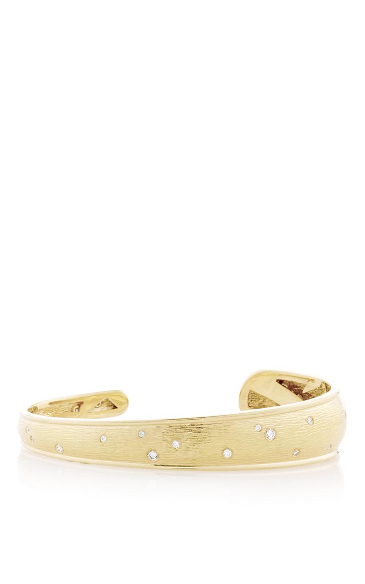 Benney Bark Bangle With Diamonds