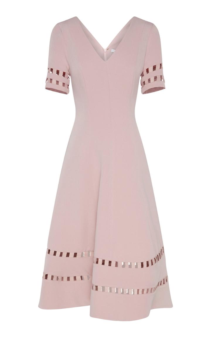 Rachel Gilbert Adeline V-neck Crepe Dress