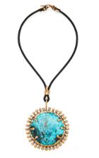 Moda Operandi Lisa Eisner One Of A Kind Bisbee Chrysocolla Disk Necklace