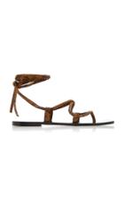 A.emery Finnley Snake-effect Leather Sandals