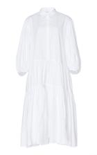 Cecilie Bahnsen Amy Oversized Tiered Cotton-poplin Midi Dress