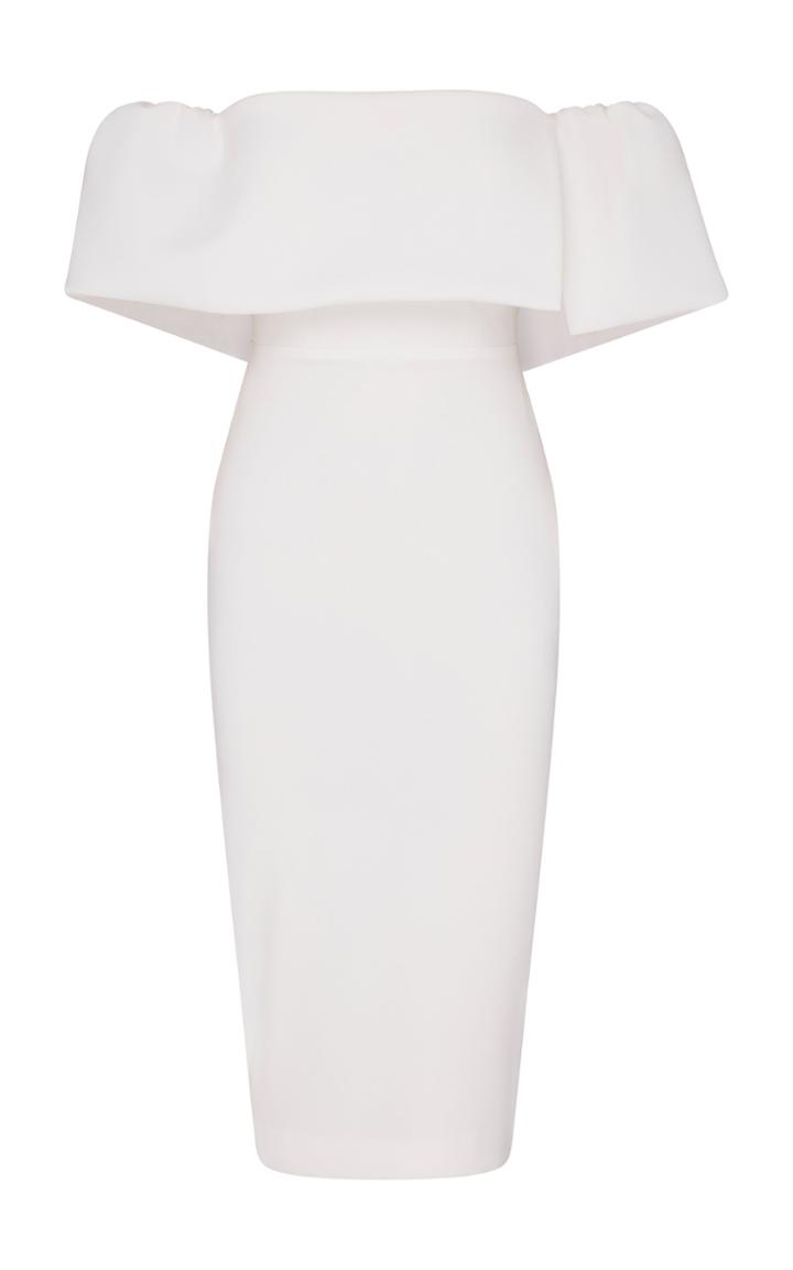 Alex Perry Margot Off-the-shoulder Satin Crepe Dress