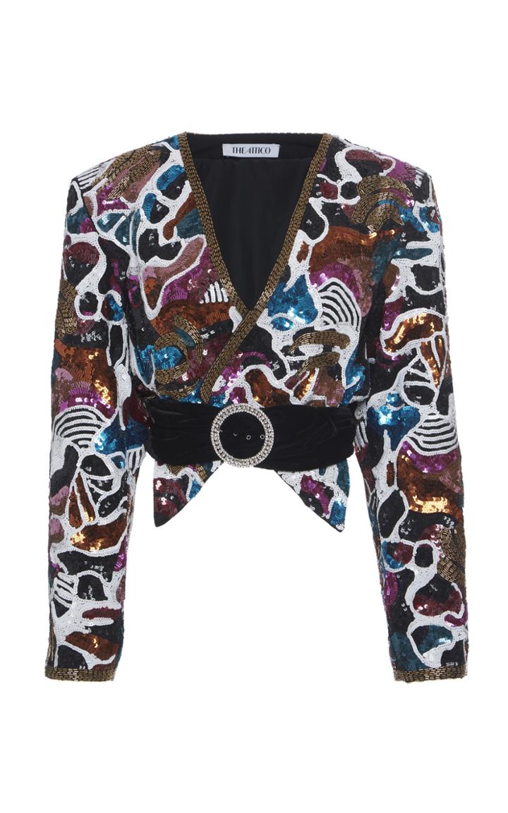 Attico Sequin Blazer Top