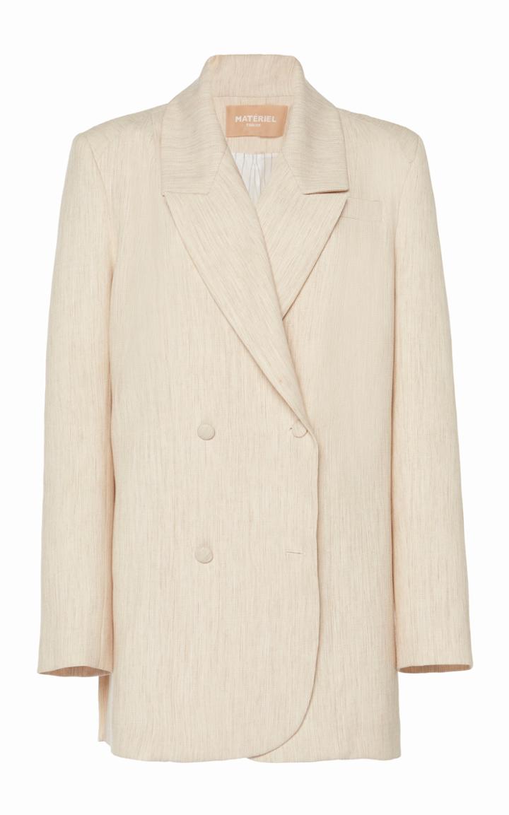 Matriel Oversized Double-breasted Woven Blazer