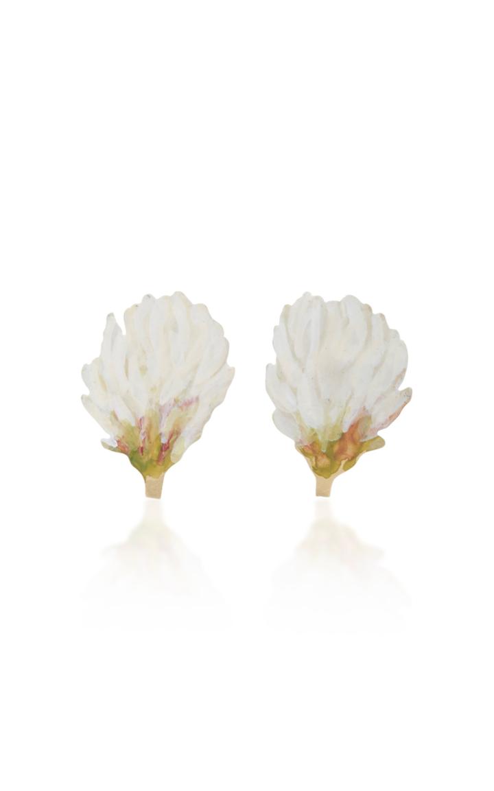 Christopher Thompson Royds White Clover Stud Earrings