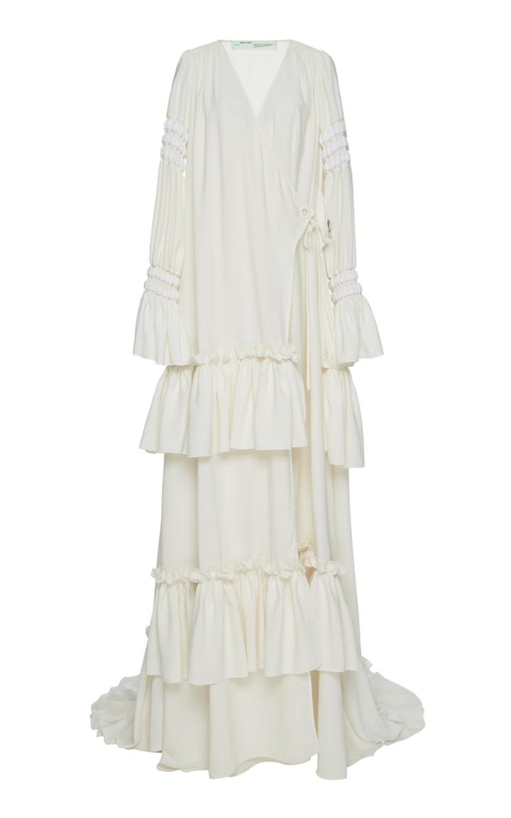 Off-white C/o Virgil Abloh Long Chemisier Crepe Dress