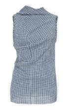 Jil Sander Sleeveless Draped Check Top