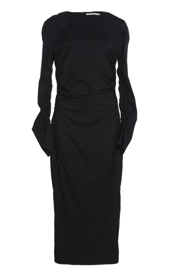 Olivier Theyskens Tylon Ruched Crepe De Chine Dress