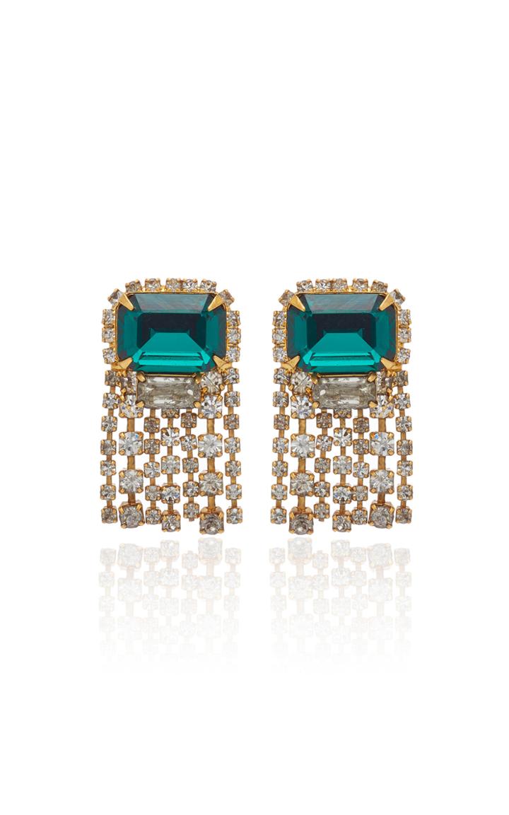 Elizabeth Cole Holly 24k Gold-plated And Crystal Earrings