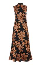 Moda Operandi Andrew Gn Floral Fil Coup Silk-blend Midi Dress