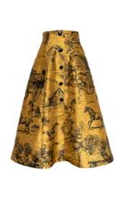Moda Operandi Andres Otalora Ecuestre Printed Wool-silk Skirt