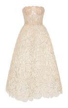 Oscar De La Renta Crystal-embellished Tulle Strapless Gown