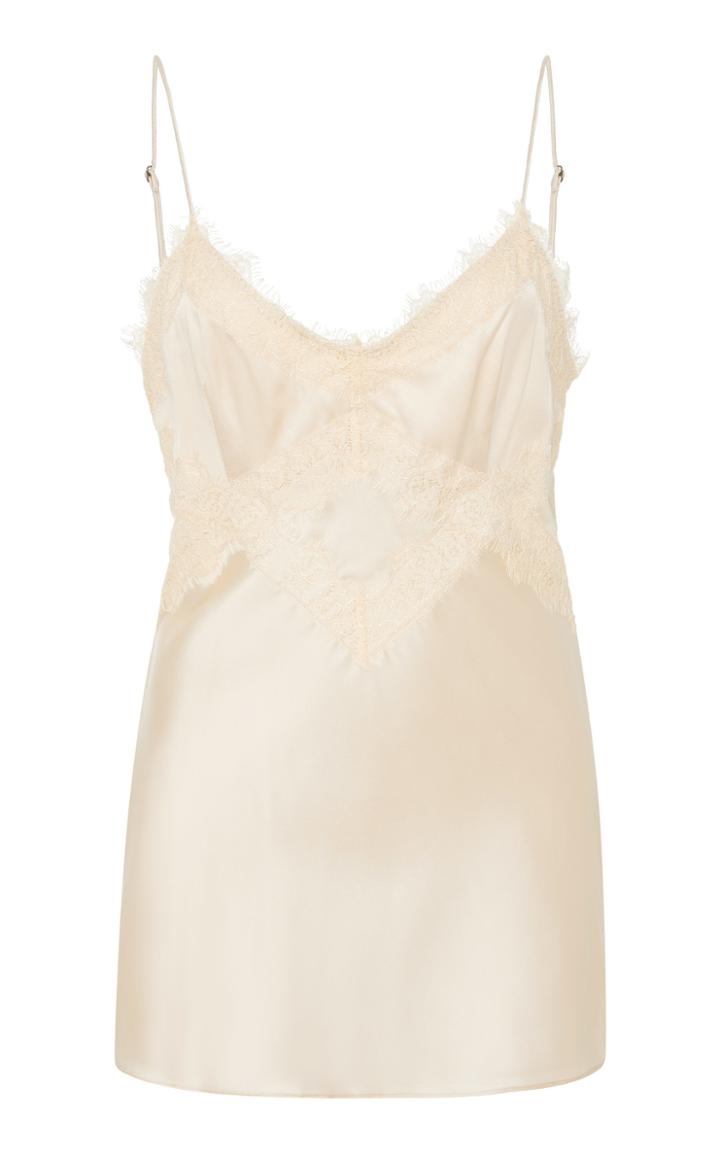 Dorothee Schumacher Shining Delicacy Lace-trimmed Silk-blend Camisole