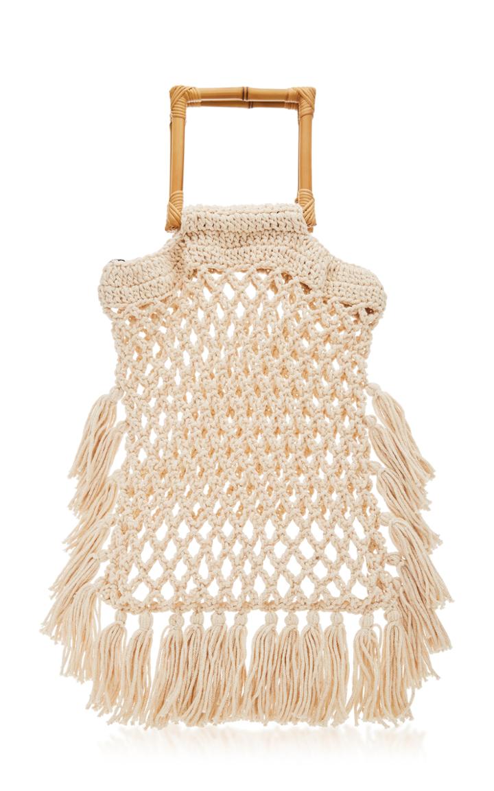 Nannacay Narciso Fringed Macram Handle Bag