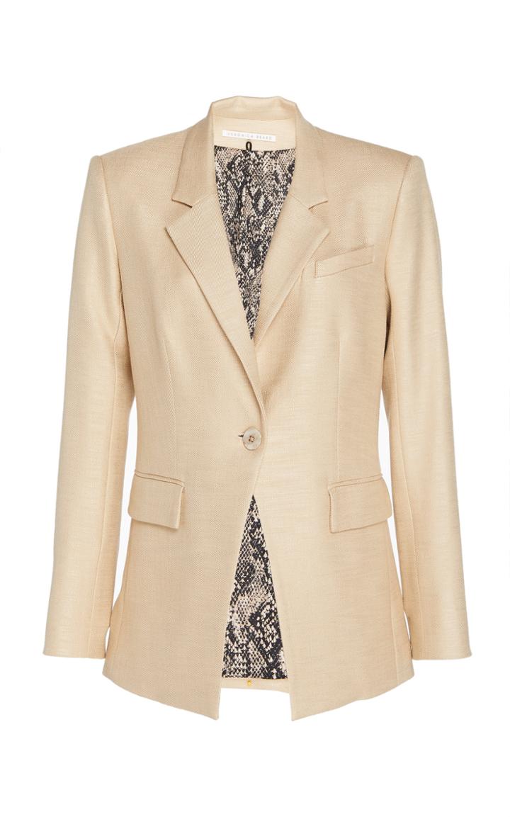 Veronica Beard Lyda Dickey Linen Blazer