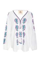 Figue Rosette Embroidered Top
