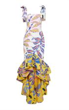 Leal Daccarett El Sebas Ruffle-hem Crepe Dress