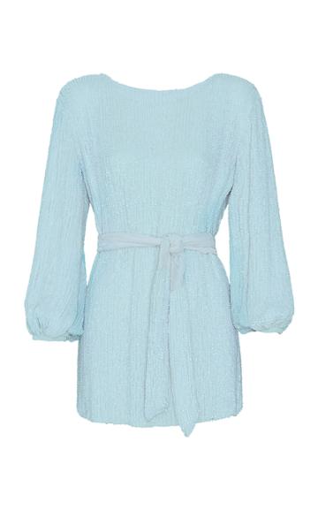 Retrofte Grace Belted Georgette Mini Dress
