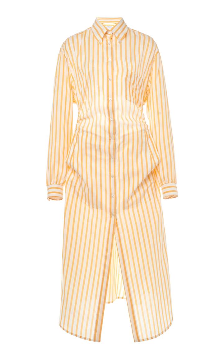 Moda Operandi Salvatore Ferragamo Striped Silk Dress Size: 38
