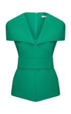 Safiyaa Felicitas Crepe Peplum Top