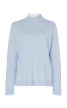 Delpozo Virgin Wool Mock Neck Sweater