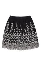 Ulla Johnson Coal Floral Embroidered Isidora Skirt