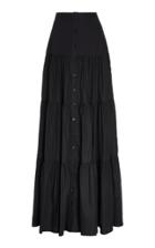 Moda Operandi Brock Collection Tiered-ruffle Cotton-blend Maxi Skirt Size: 0
