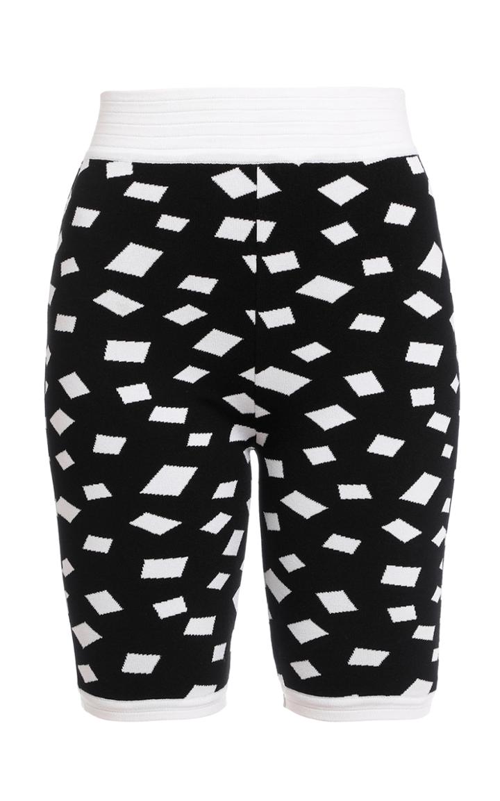 Moda Operandi Balmain Jacquard-knit High-rise Bike Shorts