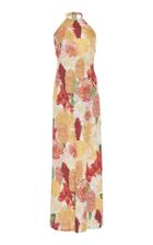 Agua De Coco Floral-print Halter Maxi Dress